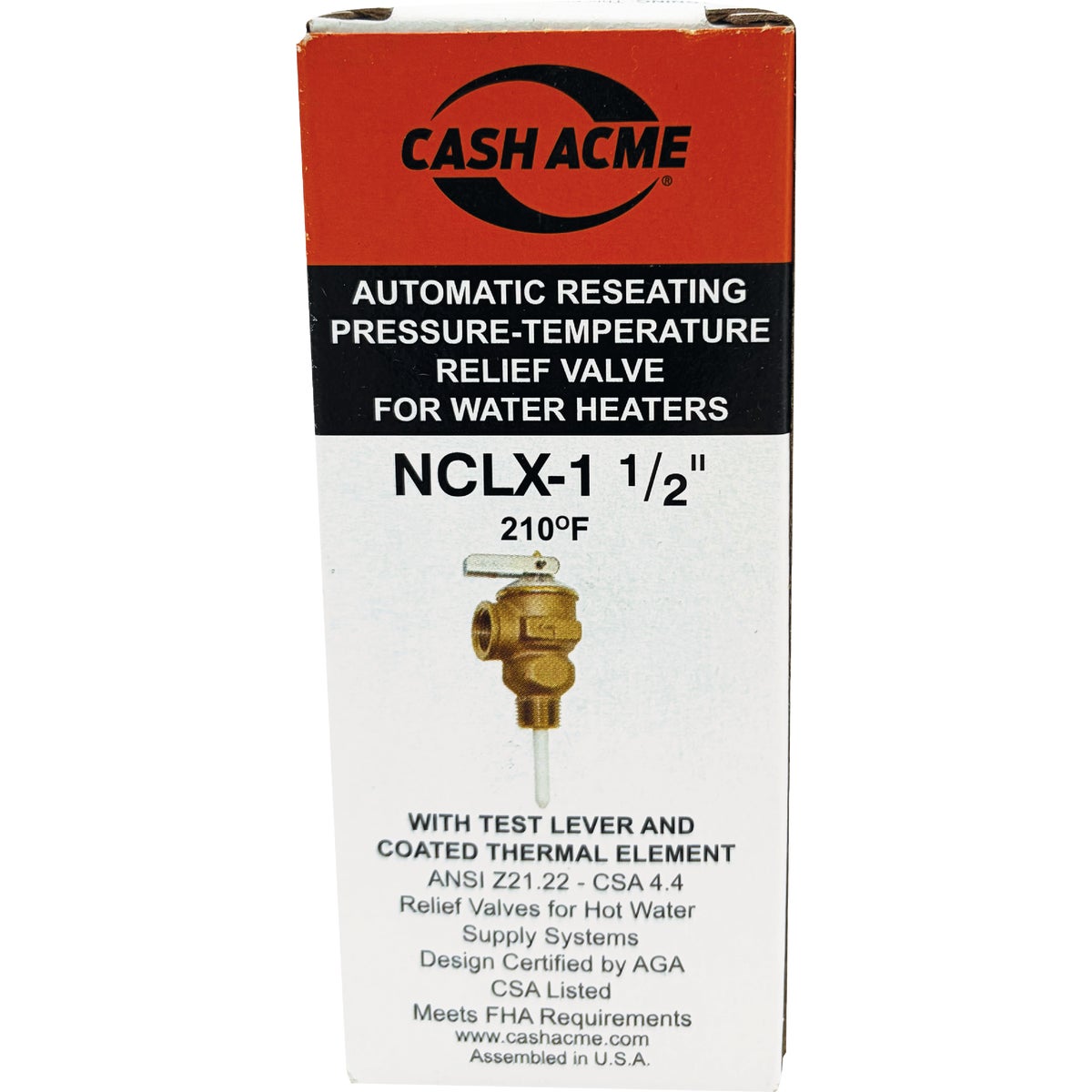 Cash Acme 1/2 In. NCLX-1 Temperature & Pressure Relief Valve Image 2