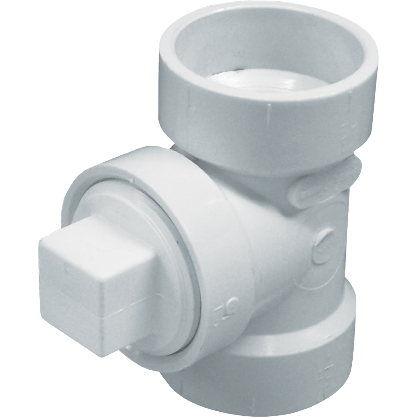 Charlotte Pipe 2 In. Test PVC Tee with Hex Plug Image 1
