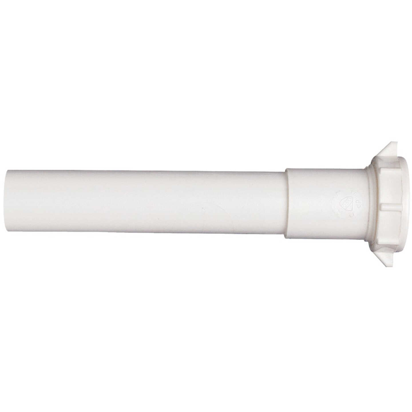 Keeney 1-1/4 In. x 6 In. White Plastic Extension Tube Image 1