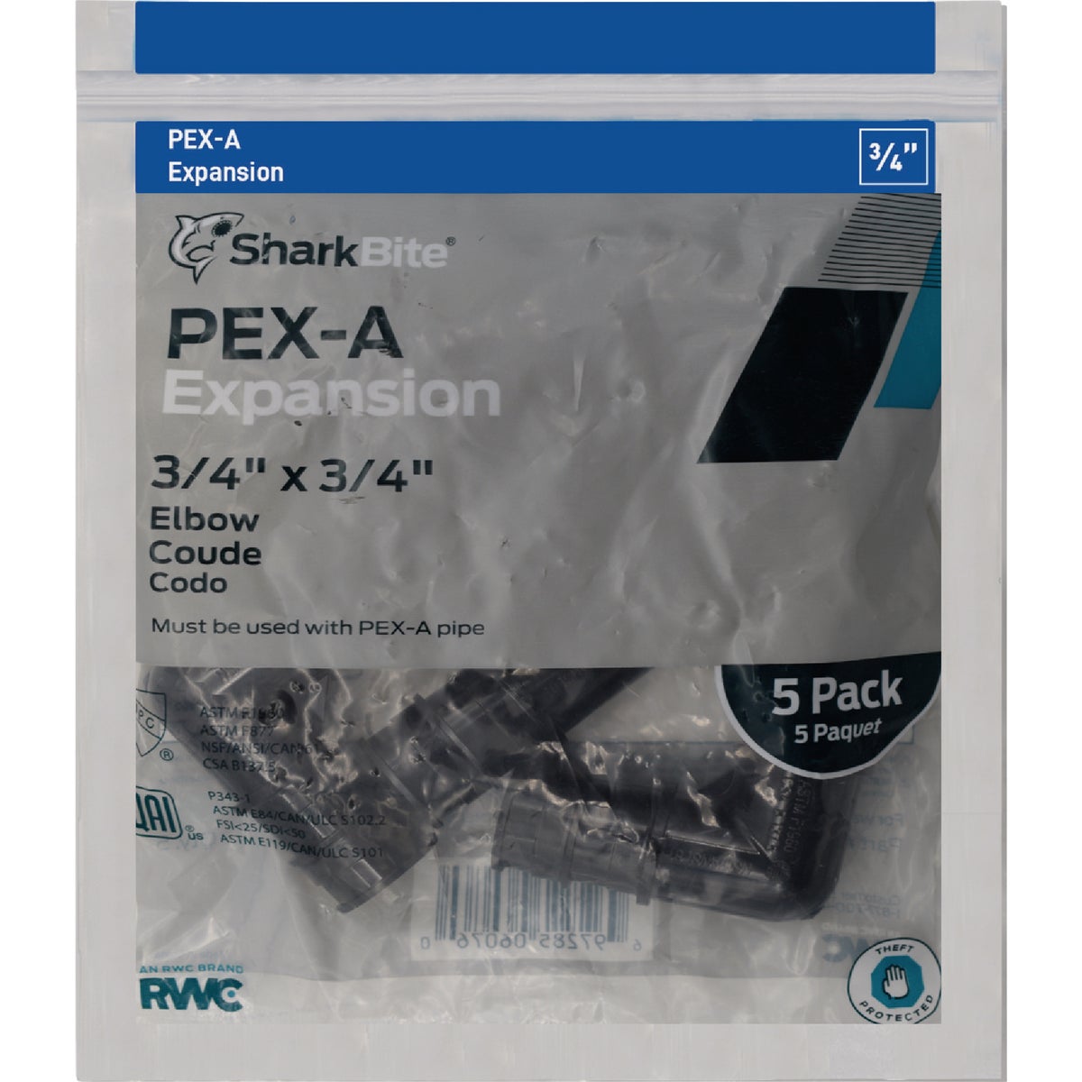 SharkBite 3/4 In. 90 Deg. Poly PEX-A Elbow (1/4 Bend) (5-Pack) Image 2