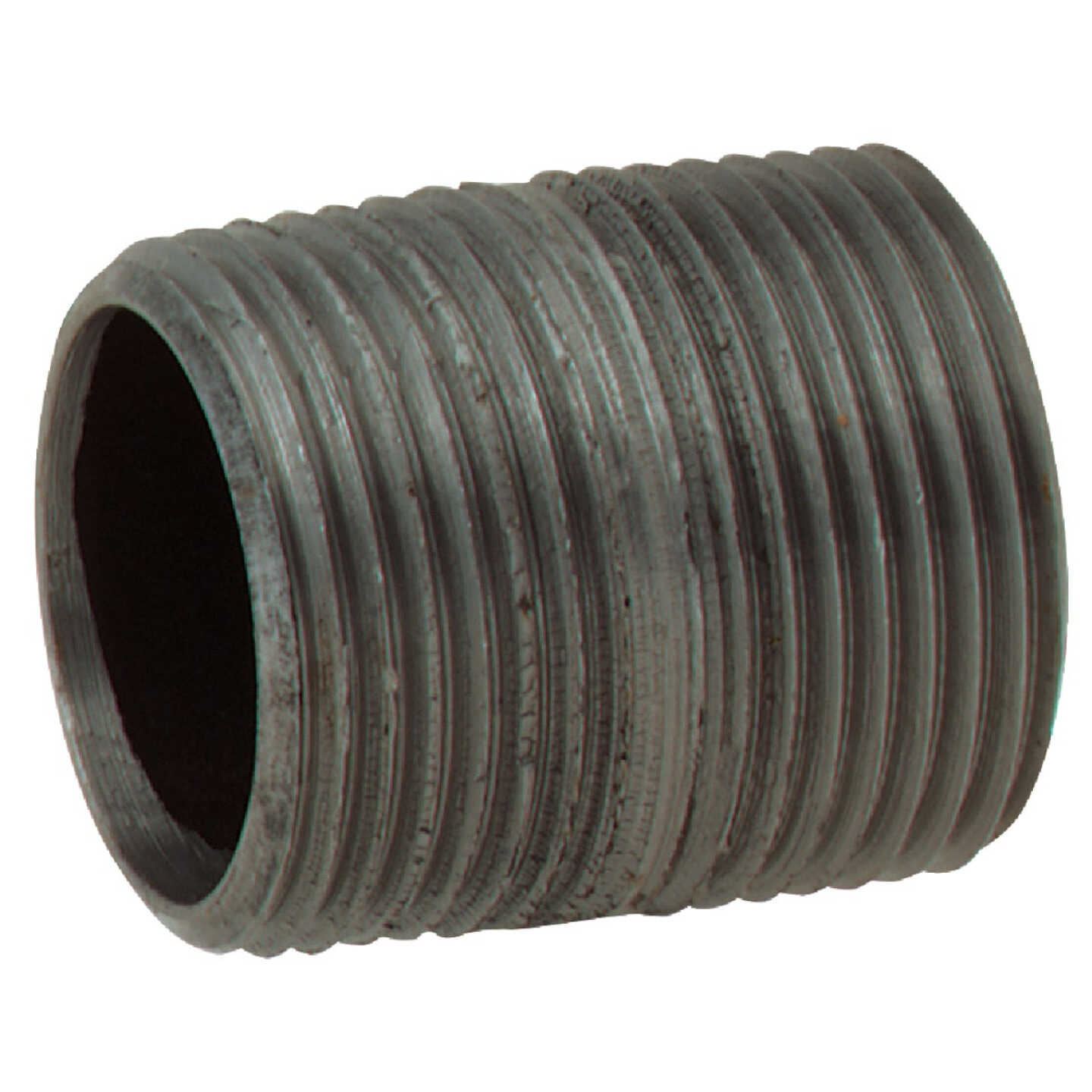 Anvil 1 In. x Close Schedule 40 Steel Black Iron Nipple Image 1