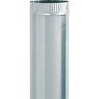 Imperial 28 Ga. 8 In. x 60 In. Galvanized Furnace Pipe Image 1