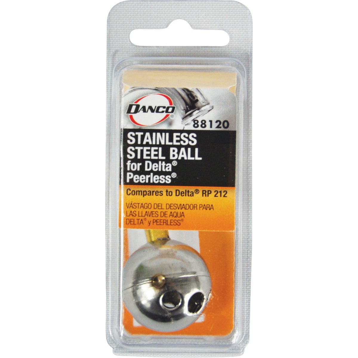 Danco No. 212 Stainless Steel Ball Replacement Delta/Peerless Single-Handle Faucet Image 2