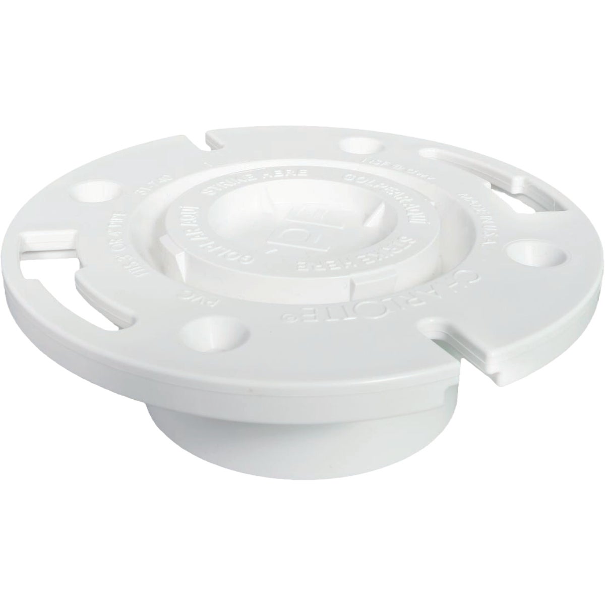 Charlotte Pipe 3 In. x 4 In. Schedule 40 DWV PVC Top Closet Flange