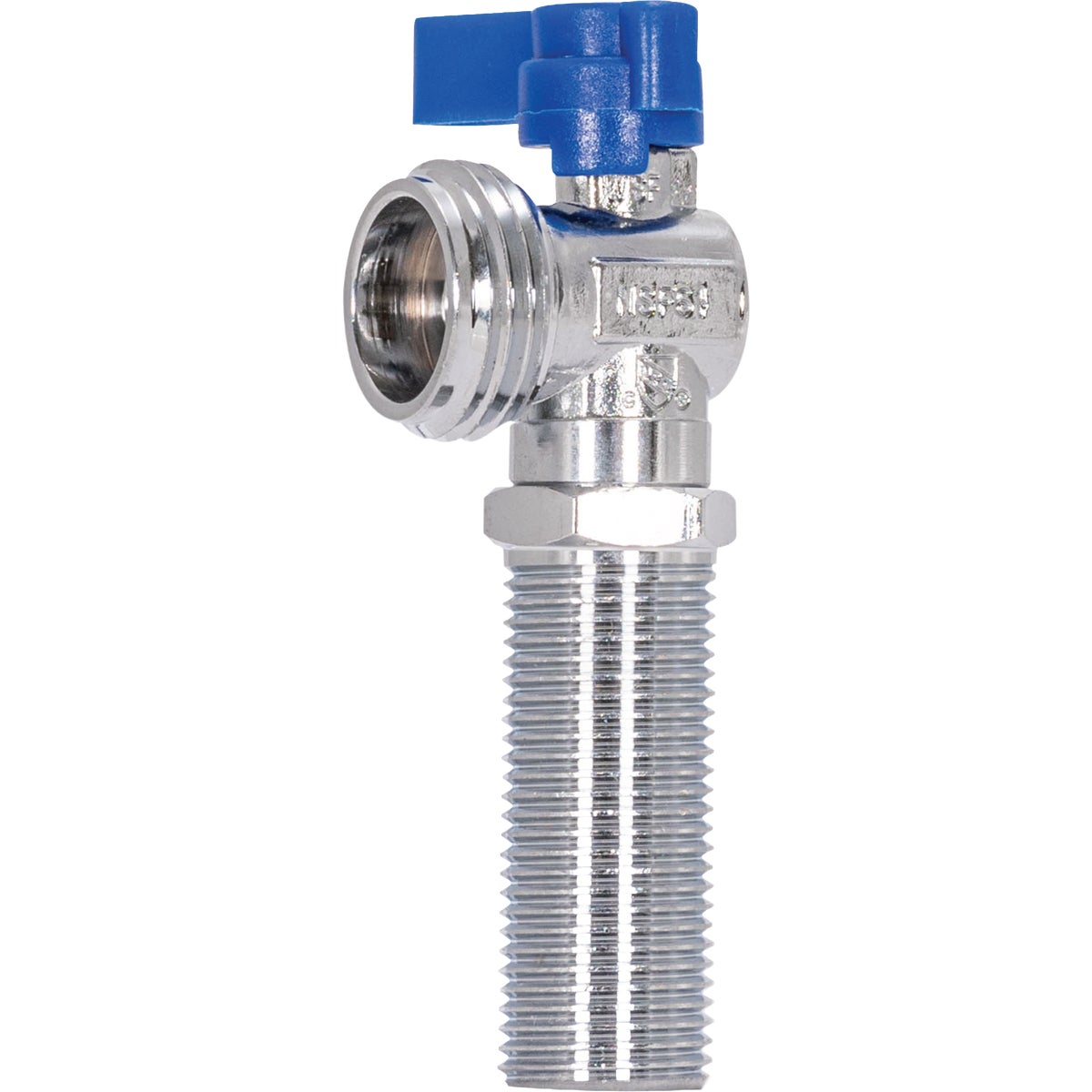 Eastman SpeedFlex 1/2 In. Sweat x 3/4 In. Quarter-Turn Washing Machine Stop Valve, Blue