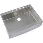 Stylebuilt 33 In. x 25 In. x 8 In. Single Bowl Curved Front Apron Farm Kitchen Sink Image 1
