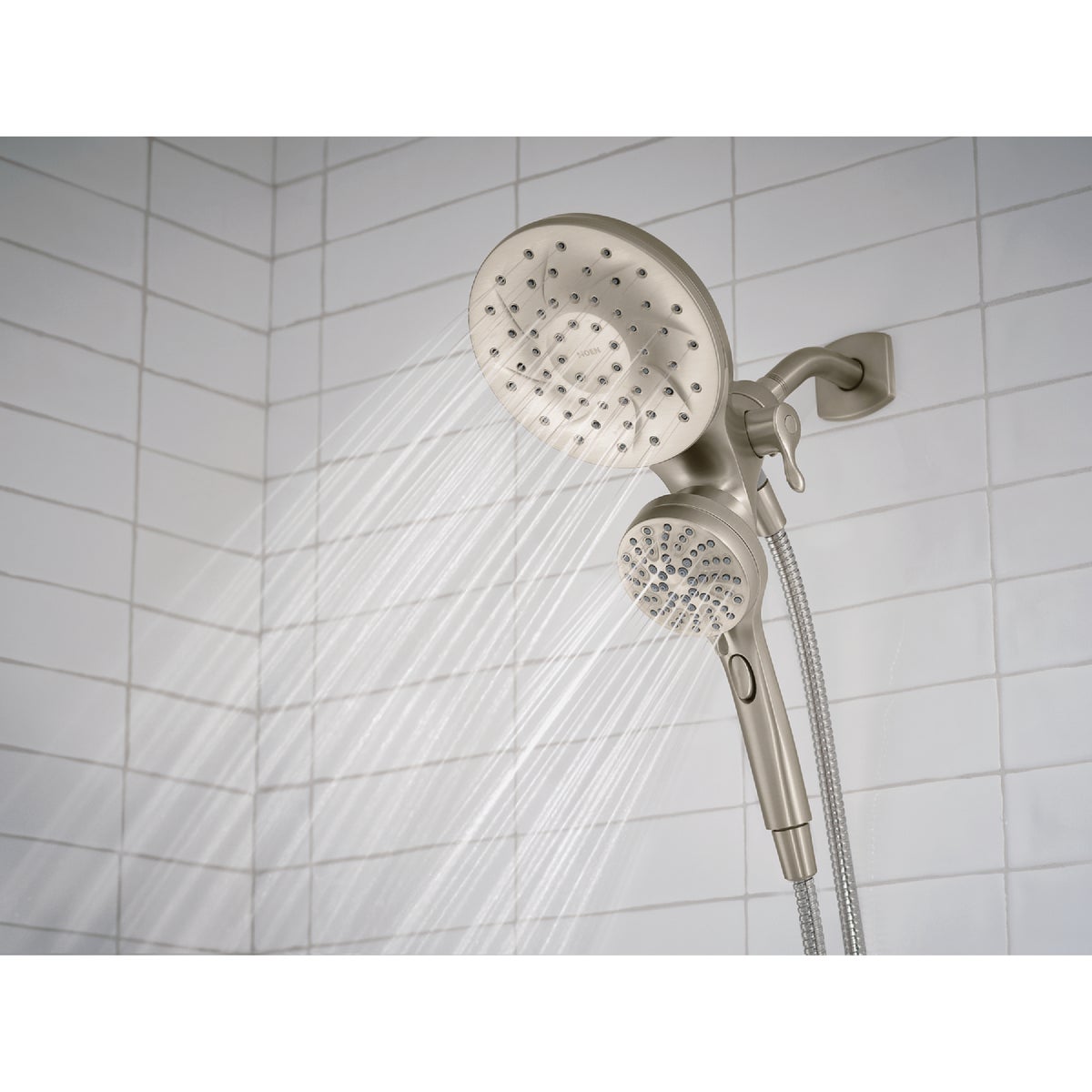 Moen Engage 6-Function Spot Resist Brushed Nickel Standard with Handshower Image 3