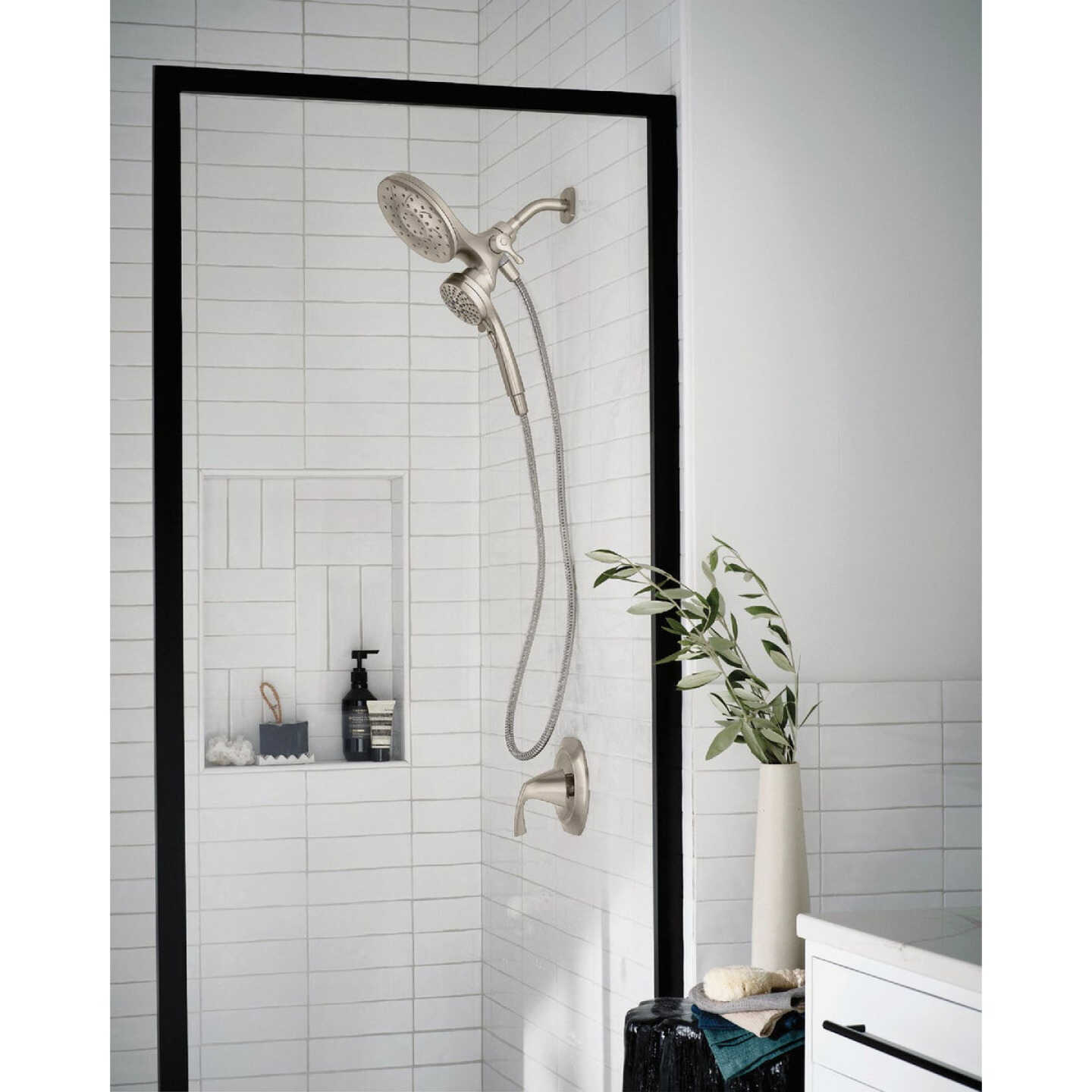 Moen Engage 6-Function Spot Resist Brushed Nickel Standard with Handshower Image 4