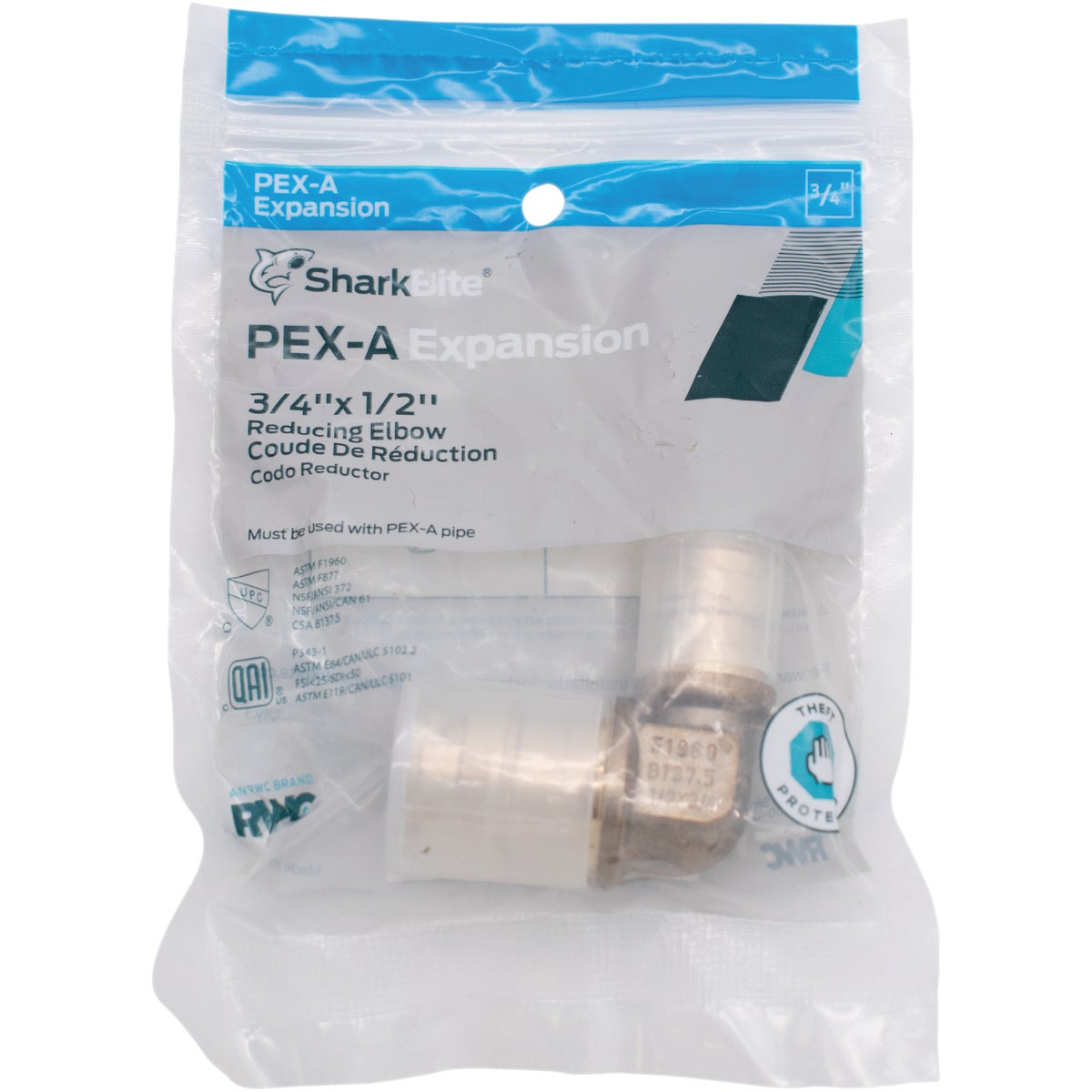 SharkBite PEX-A Brass 3/4 In. x 1/2 In. Reducing Elbow Image 2