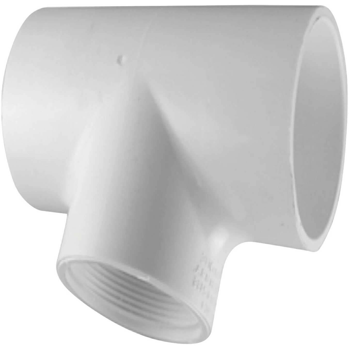 Charlotte Pipe 1-1/4 In. Solvent Weld x FIP Schedule 40 PVC Tee Image 1