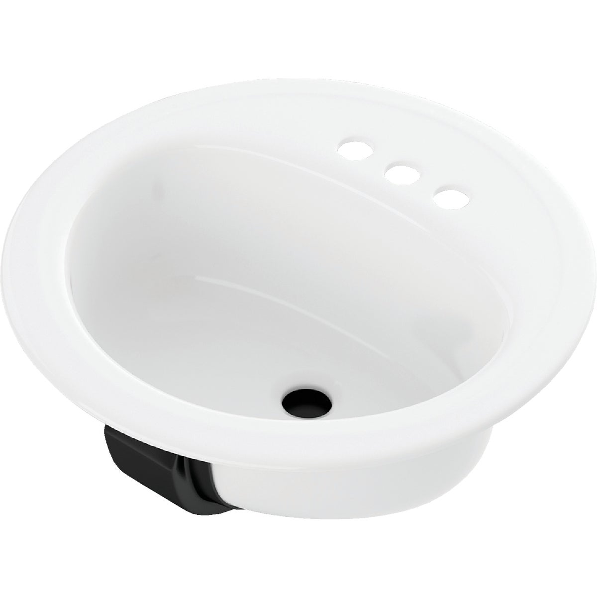 Bootz Azalea Oval White Drop-In Bathroom Sink