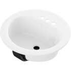 Bootz Azalea Oval White Drop-In Bathroom Sink Image 1