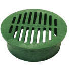 NDS 6 In. Green PVC Round Grate Image 1