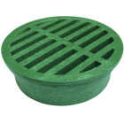 NDS 4 In. Green PVC Round Grate Image 1