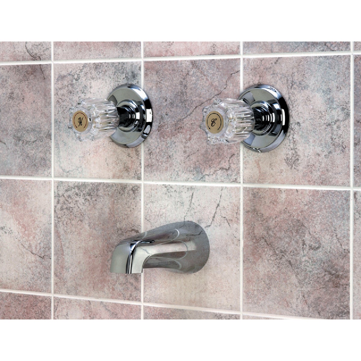 Home Impressions Chrome 2-Handle Metallic Bathtub Faucet Image 2