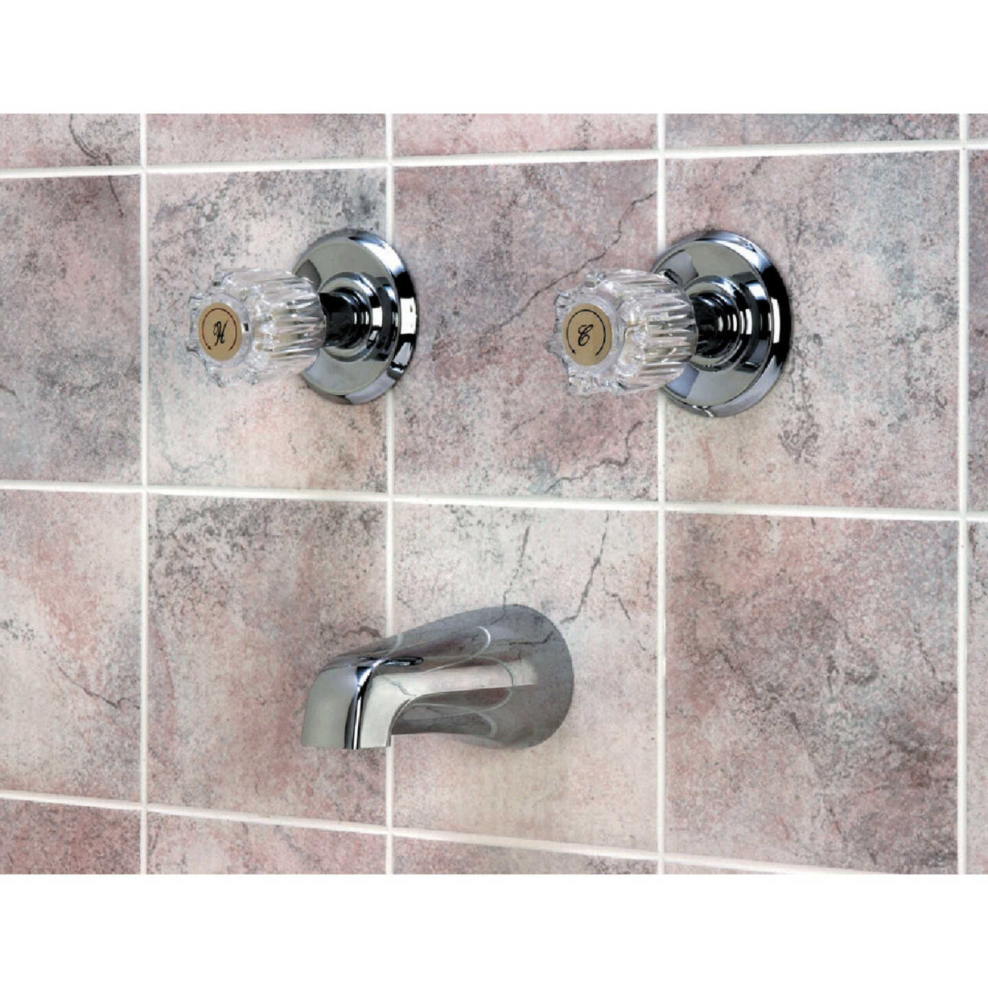 Home Impressions Chrome 2-Handle Metallic Bathtub Faucet Image 2
