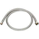 Homewerks 3/8 In. OD x 1/2 In. IPS x 24 In. Braided Stainless Steel Faucet Supply Line Image 1