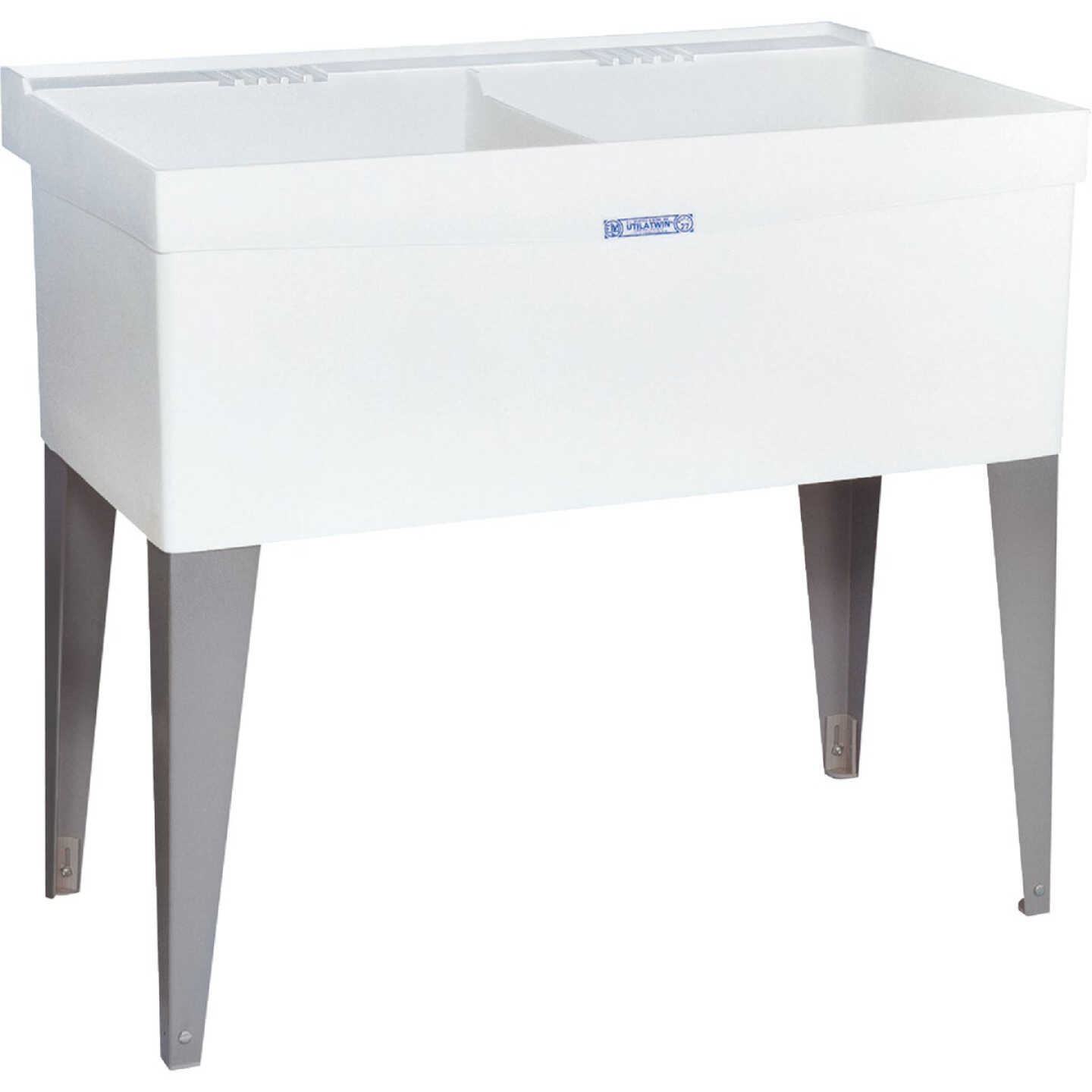 Mustee Utilatwin 38 Gallon 40 In. W x 24 In. L Double Laundry Tub Image 1