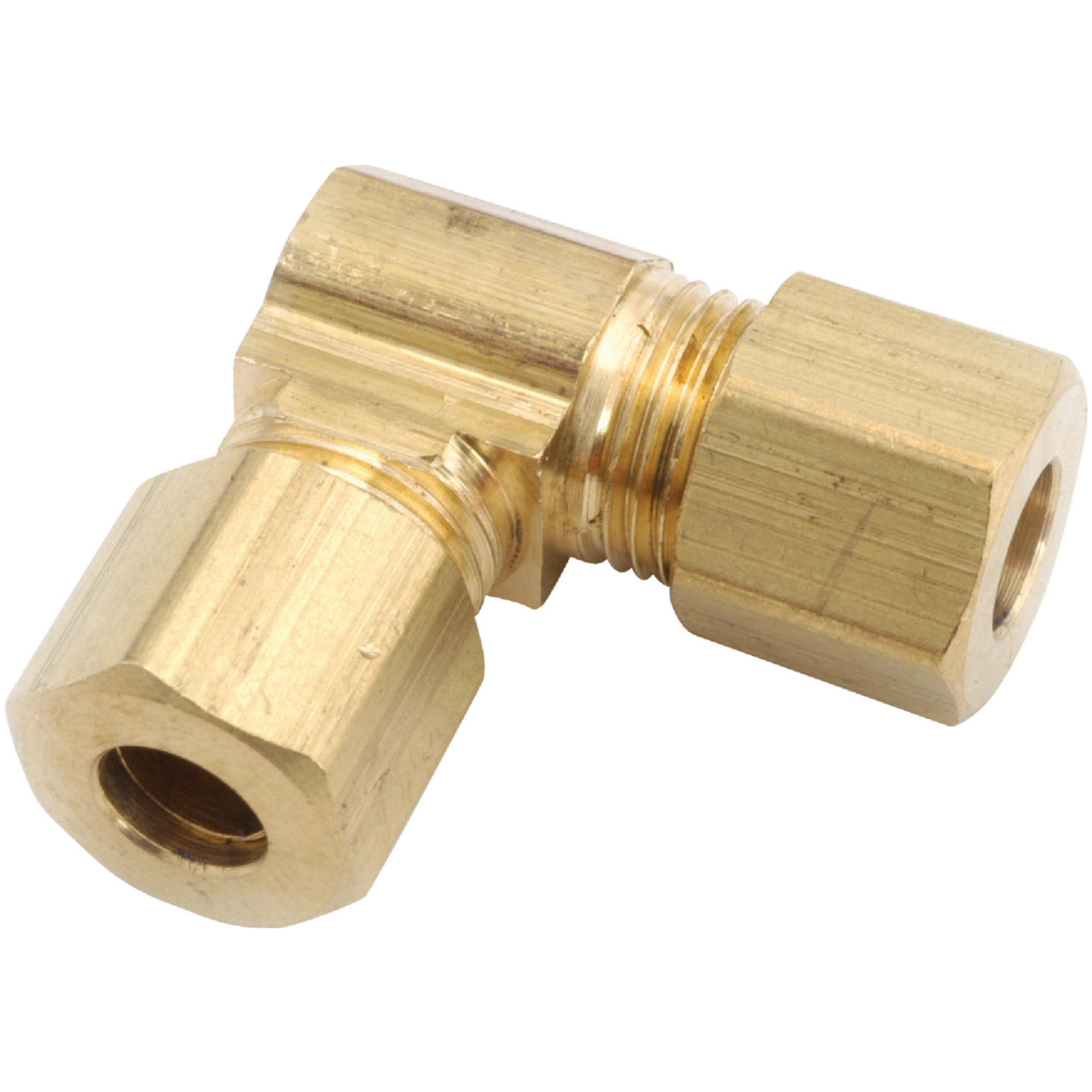 Anderson Metals 3/8 In. 90 Deg. 2-Way Compression Brass Elbow (1/4 Bend) Image 1