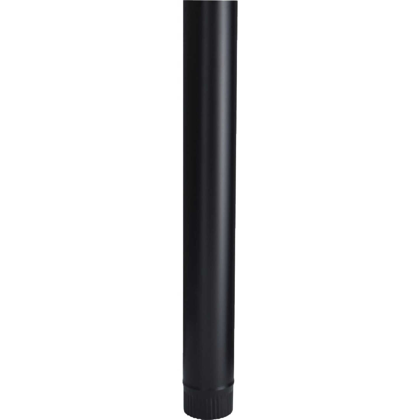 Imperial 28 Ga. 4 In. x 24 In. Black Single-Wall Stove Pipe Image 1
