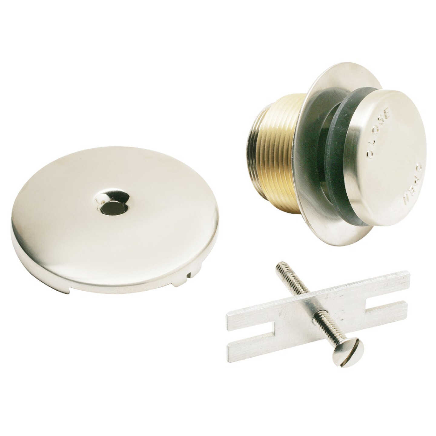 Do it Best Foot Lok Stop Brushed Nickel Bath Drain Trim Kit Image 1