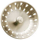Do it Best Brushed Nickel Replacement Basket Strainer Cup with Fixed Post Image 1