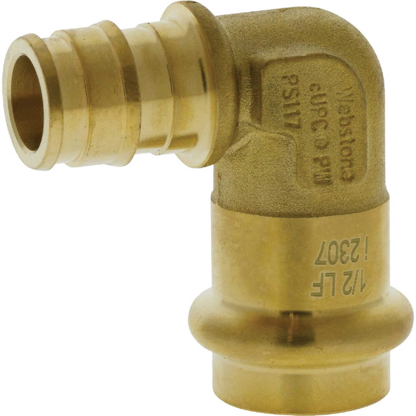 Nibco 1/2 In. Press x F1960 LF BR PEX 90 Transition Elbow Image 1