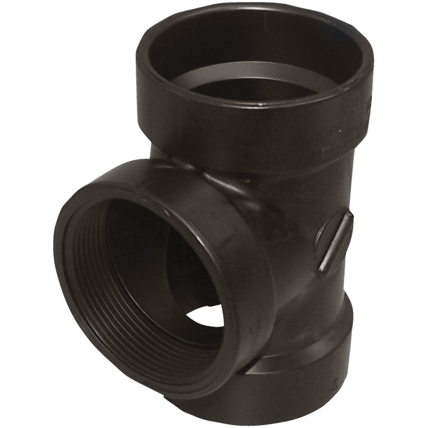 Charlotte Pipe 1-1/2 In. Hub x Hub x FIP Test ABS Cleanout Tee Image 1