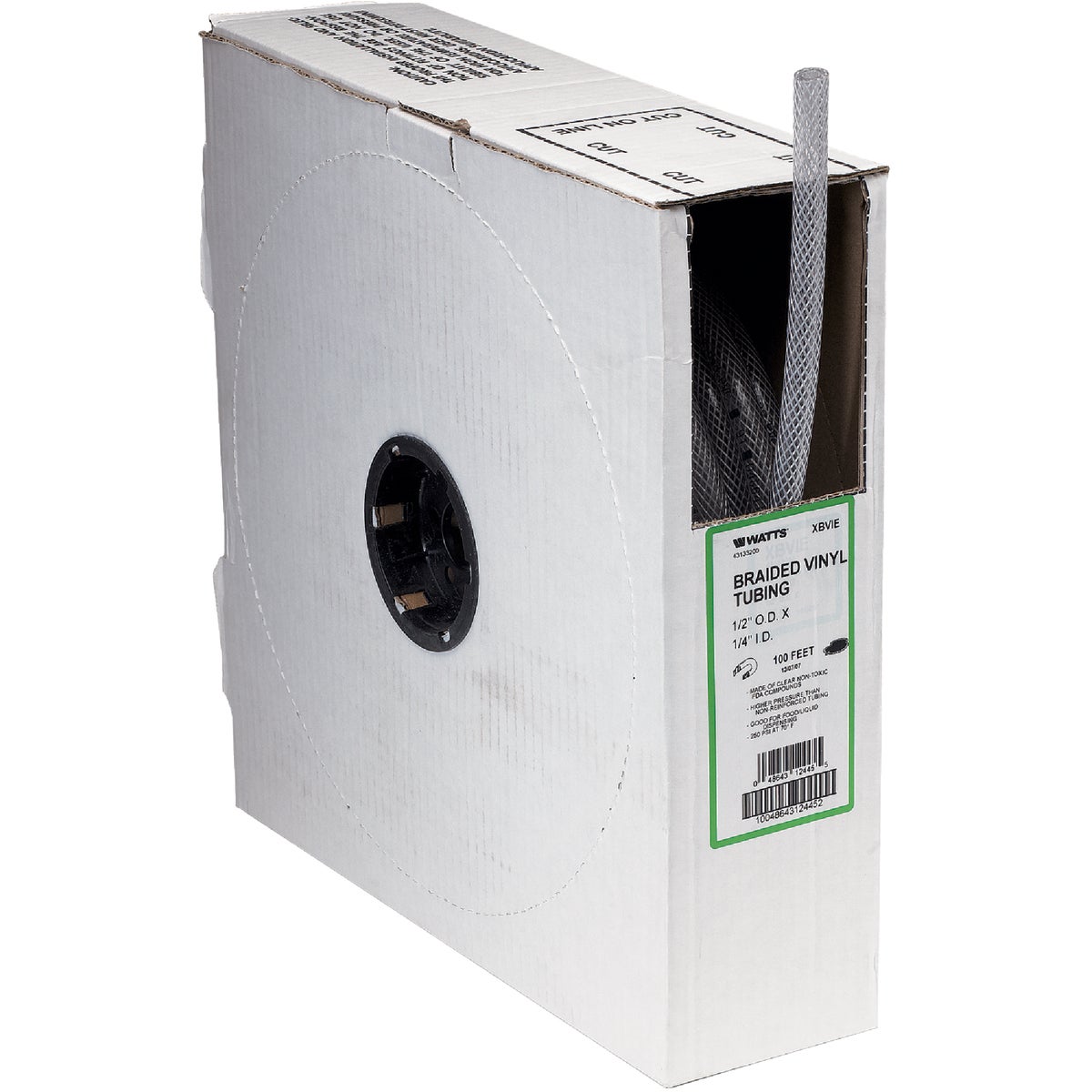 Abbott Rubber 3/4 In. x 1/2 In. x 100 Ft. Clear T12 Braided PVC Tubing