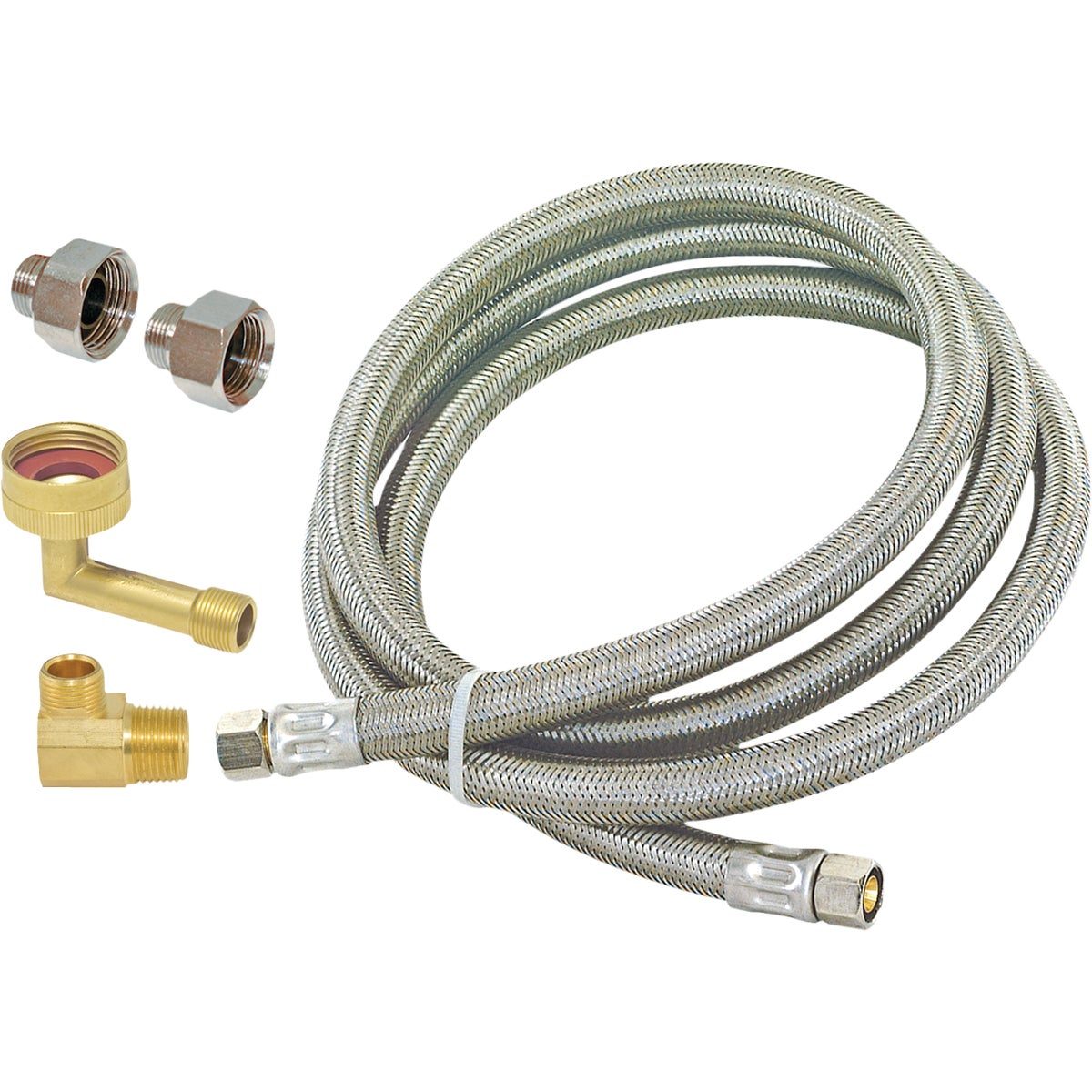 Eastman 5 Ft. L. Stainless Steel Dishwasher Installation Kit