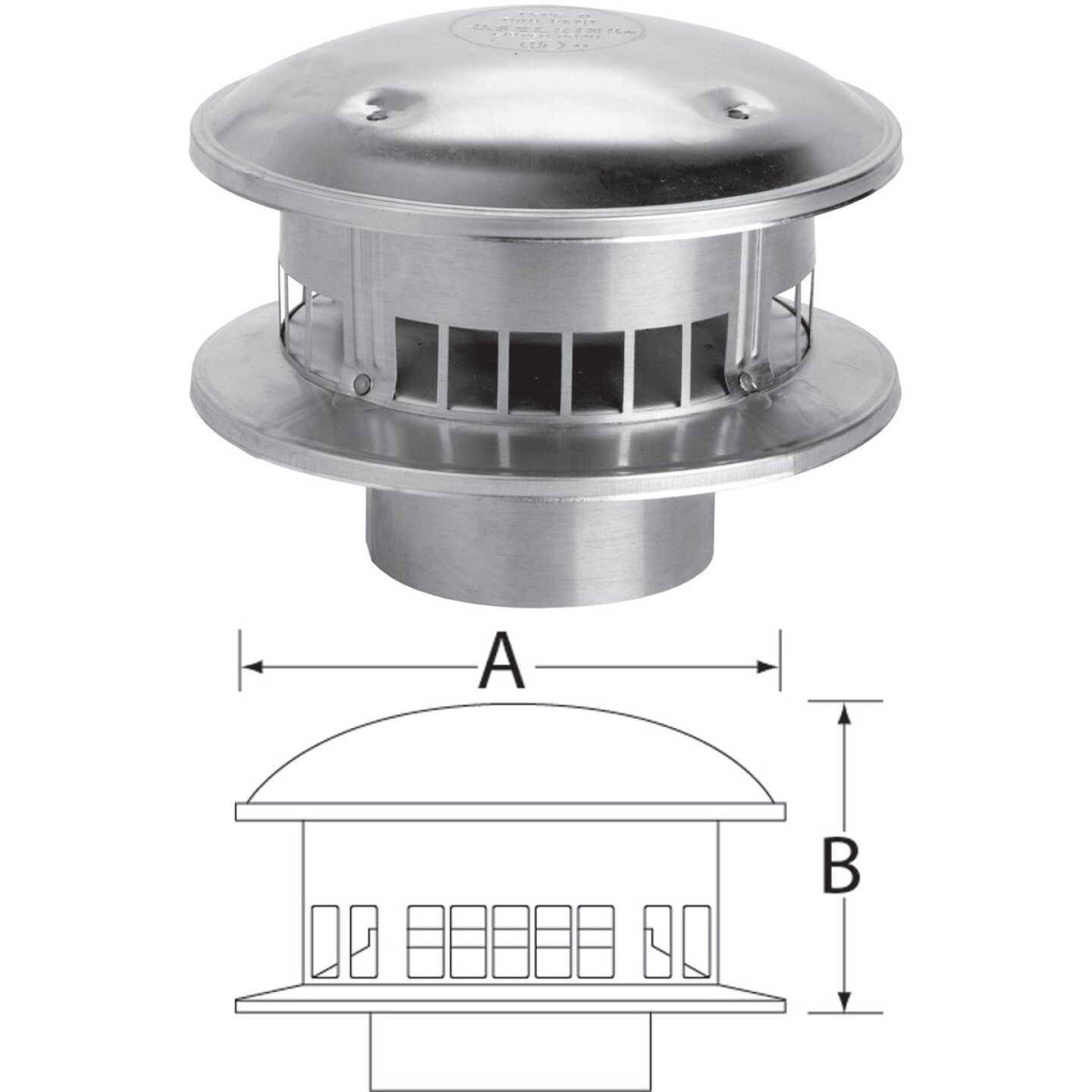 SELKIRK RV 3 In. x 6 In. x 3-1/4 In. Gas Vent Cap Image 1
