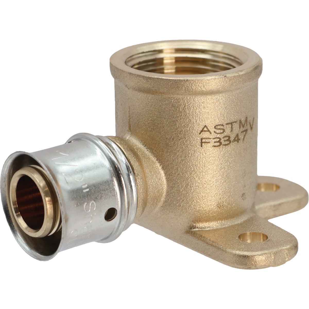 SharkBite 1/2 In. x 1/2 In. FNPT PEX Press Brass Drop Ear