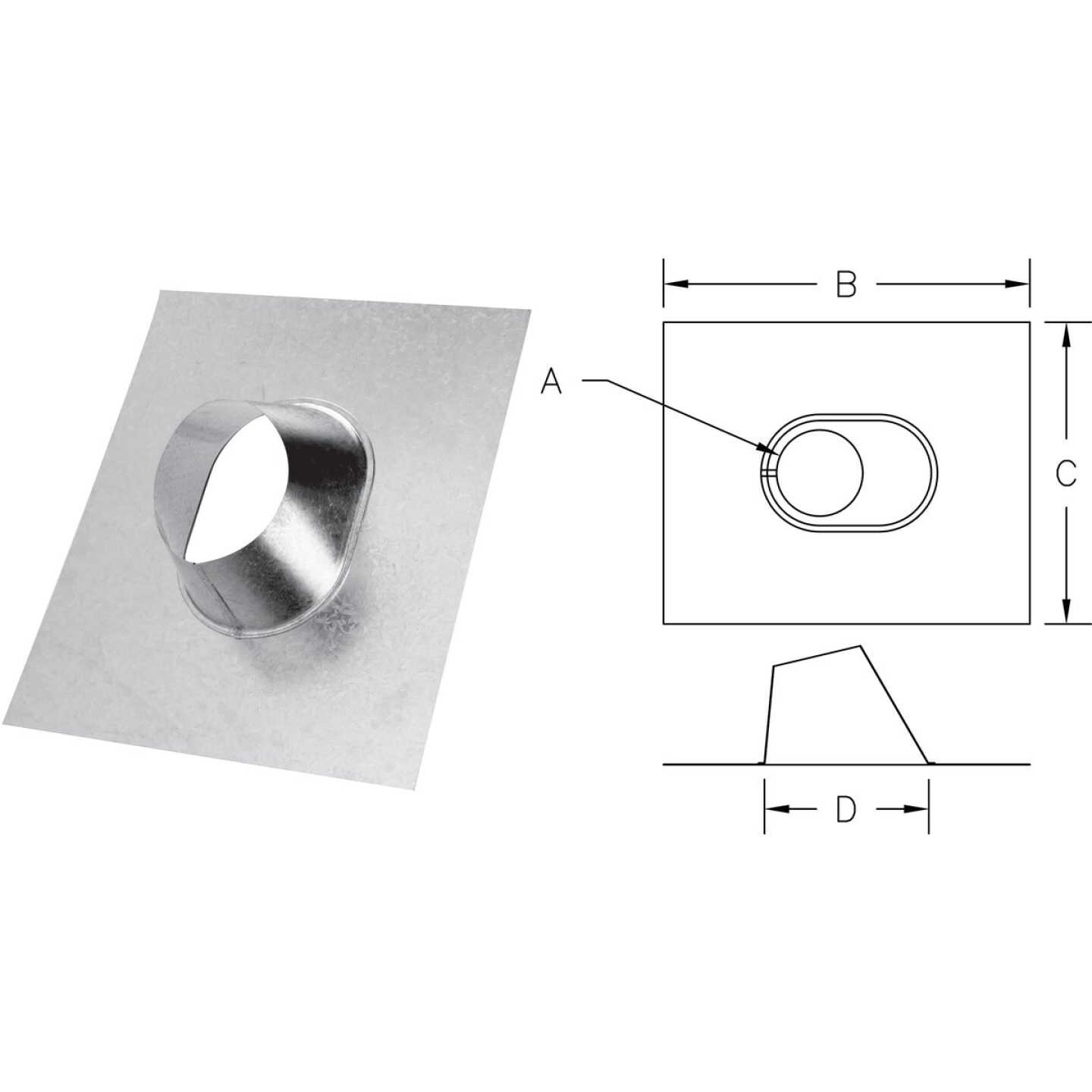 SELKIRK 4 In. RV Gas Vent Adjustable Roof Flashing Image 1