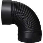 Imperial 24 Ga. 6 In. Black Corrugated Stove Pipe Elbow Image 4