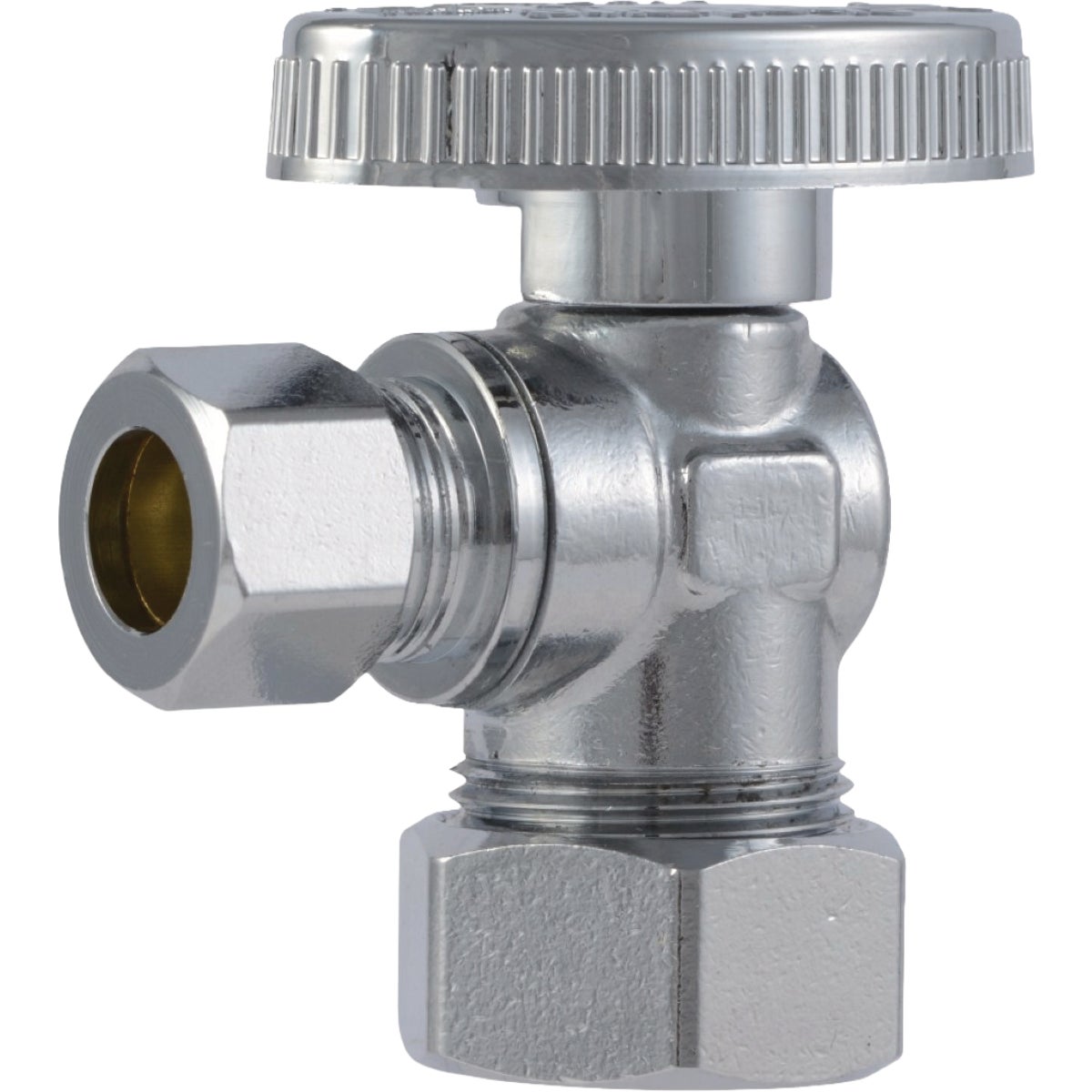 SharkBite 1/2 In. Compression x 3/8 In. Compression Quarter Turn Angle Valve