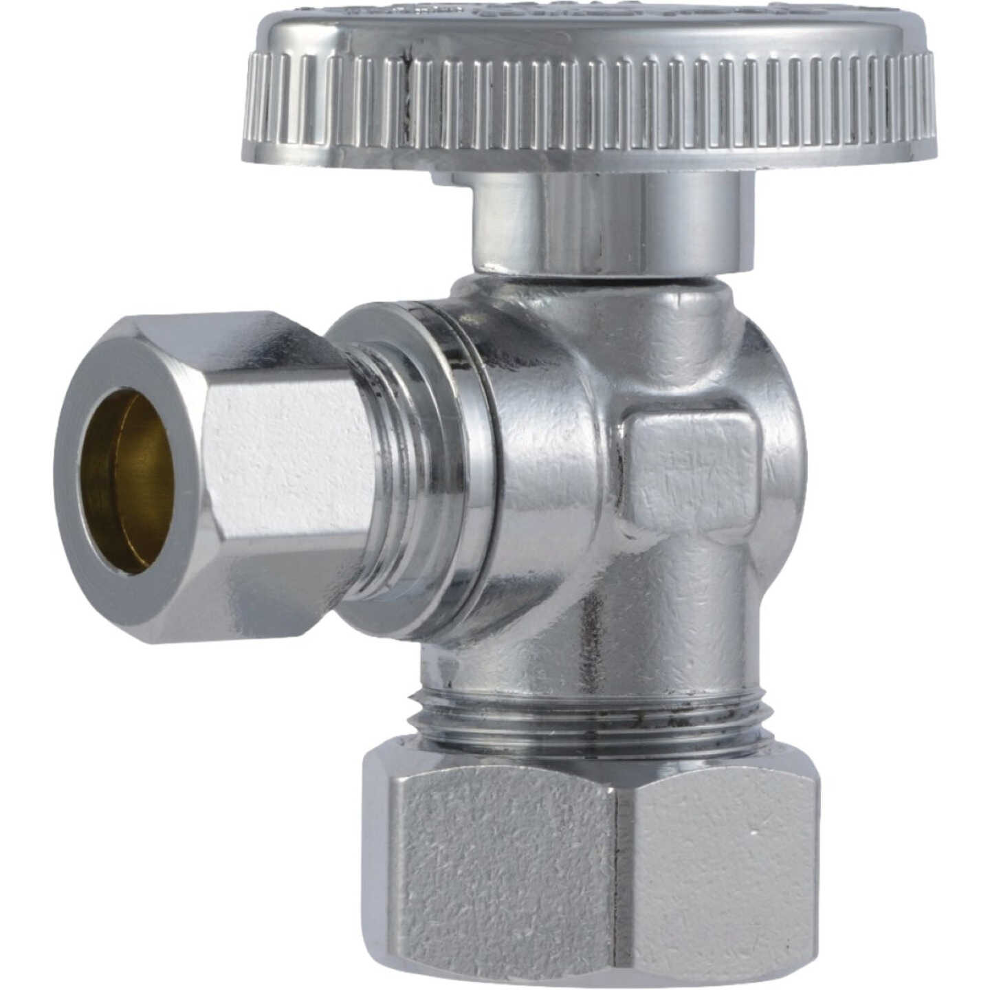 SharkBite 1/2 In. Compression x 3/8 In. Compression Quarter Turn Angle Valve Image 1