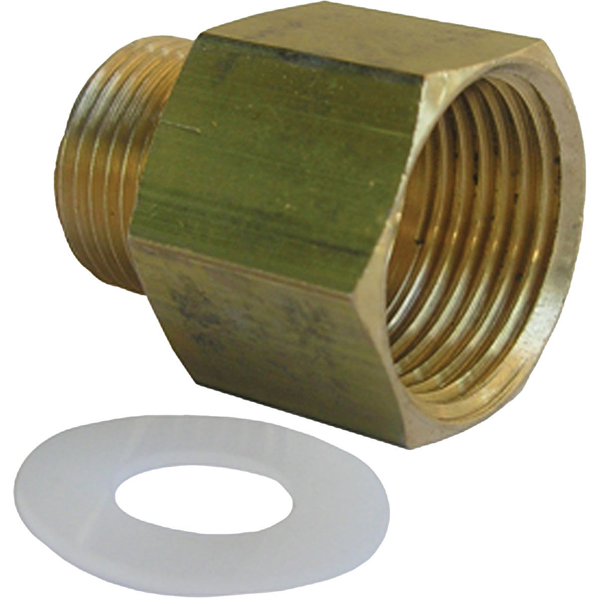 LASCO 3/8 In. Compression x 1/2 In. Fine Flare Brass Adapter