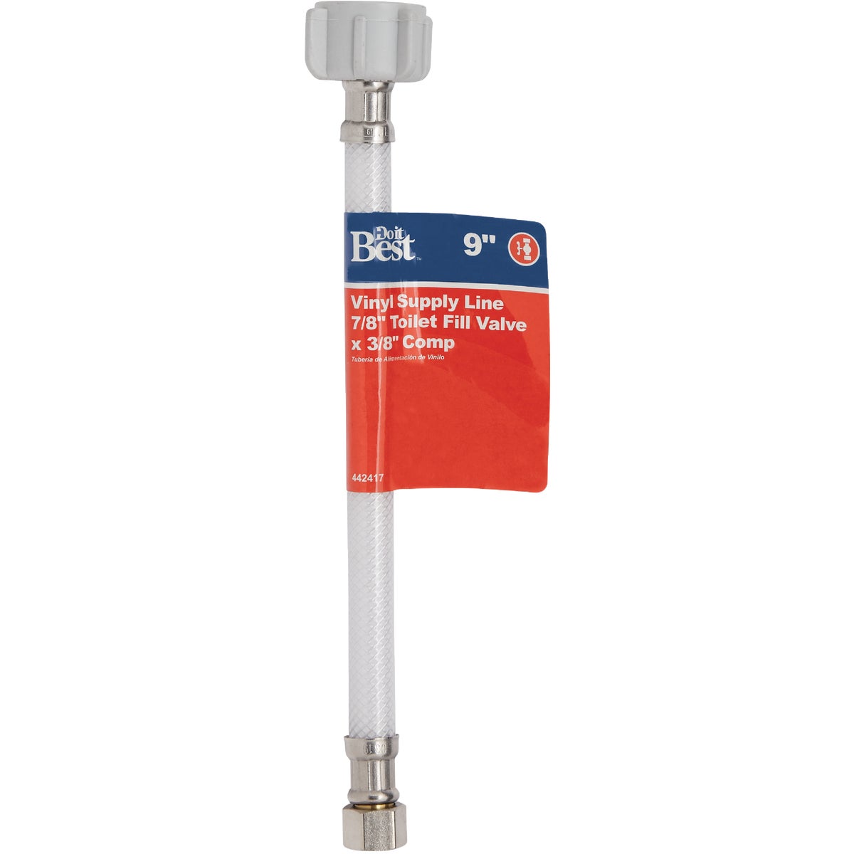 Do it Best 3/8 In. C x 7/8 In. BC Nut x 9 In. L Toilet Connector Image 2