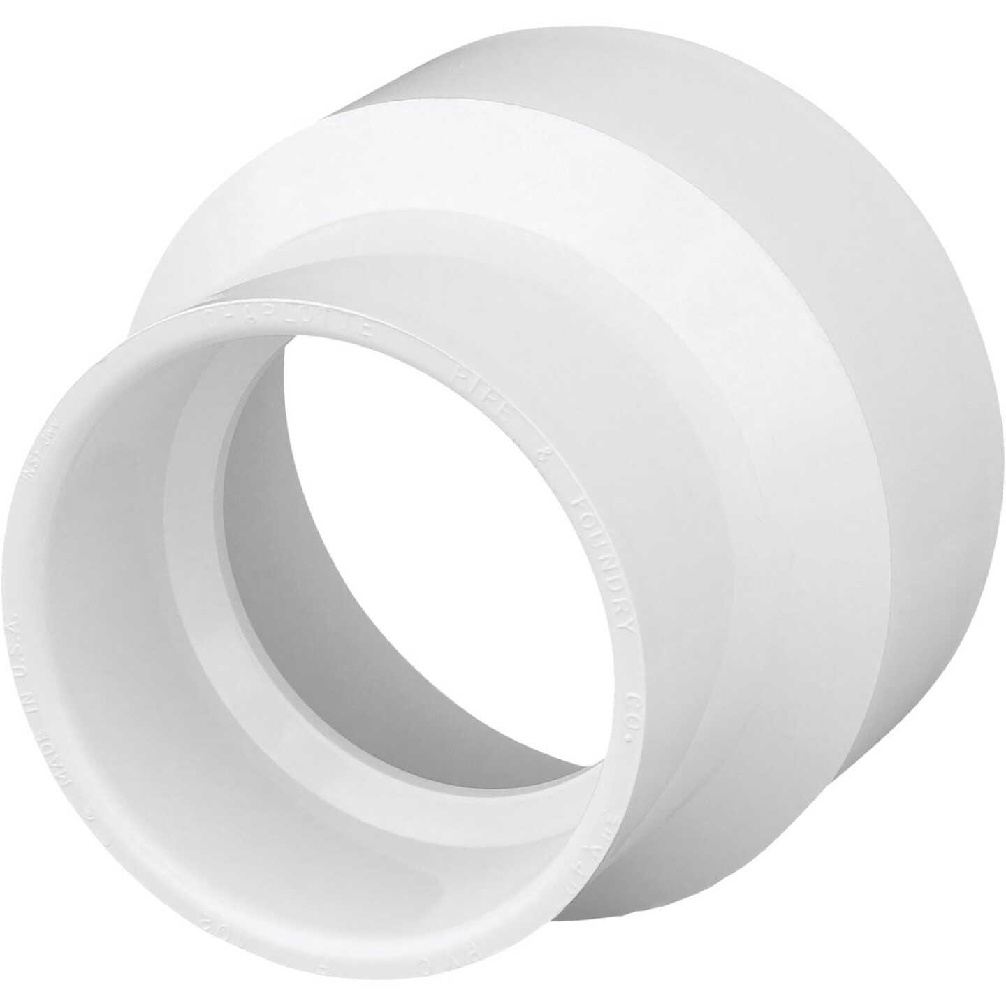 Charlotte Pipe 4 In. Hub x 3 In. Hub Schedule 40 DWV Reducing PVC Coupling Image 1