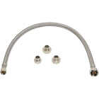 Homewerks 3/8 In. OD x 1/2 In. FIP x 30 In. Braided Stainless Steel Universal Faucet Supply Line Image 1