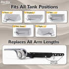 Korky StrongARM Universal Chrome Tank Lever with Wave Style Handle Image 7