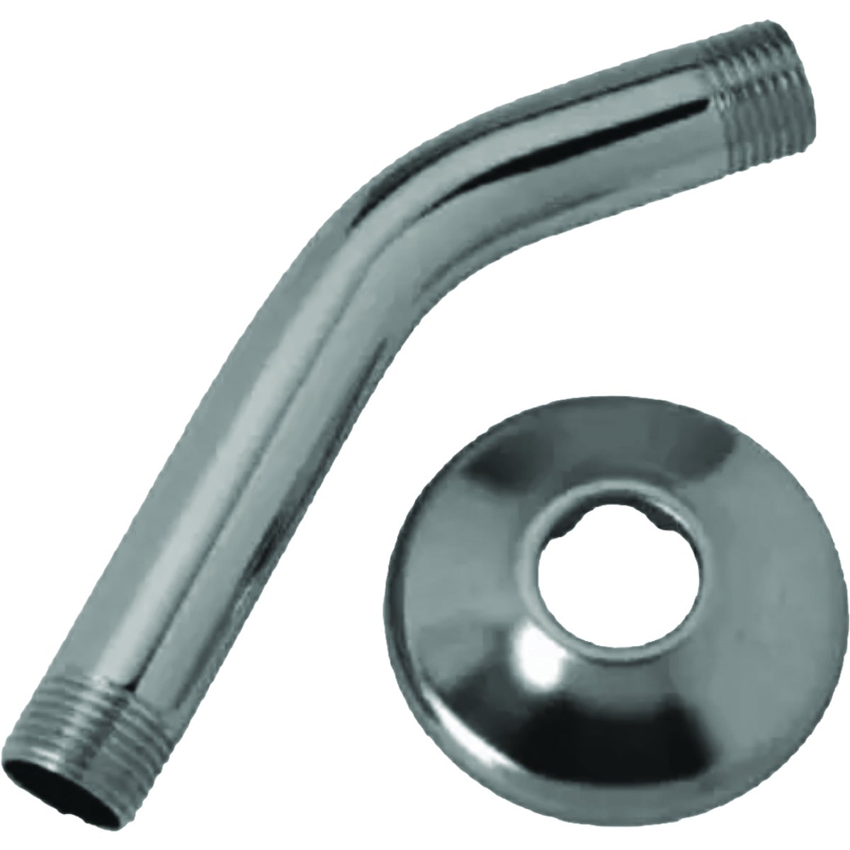 Master Plumber 1/2 In. Male Iron Pipe x 6 In. Chrome Shower Arm & Flange