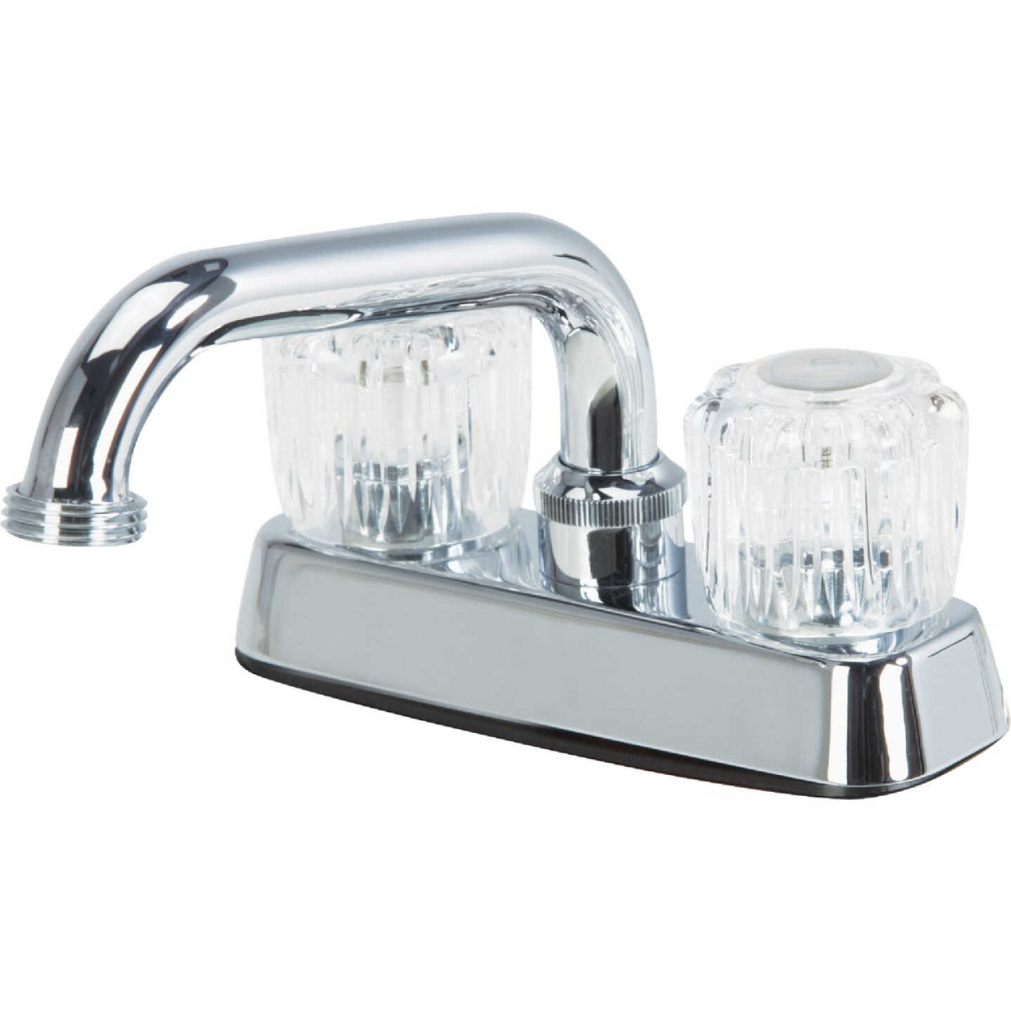 Home Impressions Chrome 4 In. Installation Solid Brass, Acrylic Handle Laundry Faucet Image 1
