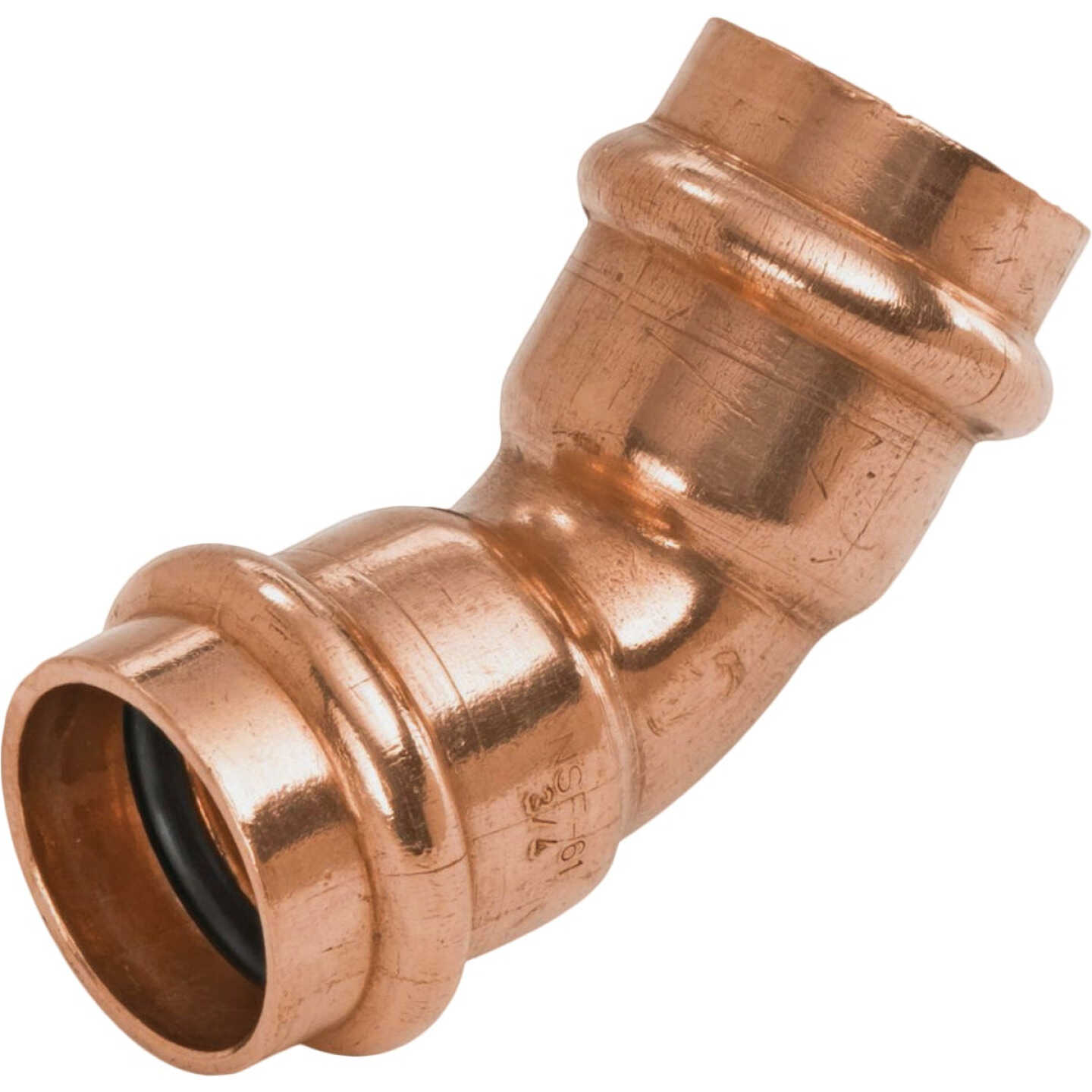 NIBCO 1/2 In. 45 Deg. Press Copper Elbow (1/8 Bend) (10-Pack) Image 1