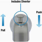 Danco 5 In. Brushed Nickel Bathtub Spout with Diverter Image 5