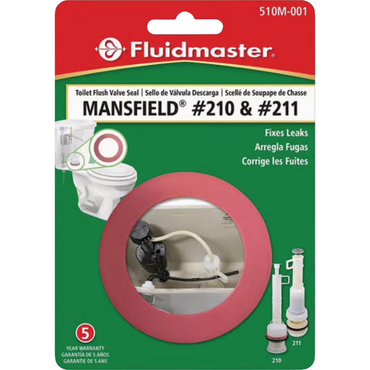 Fluidmaster Replacement Flush Valve Seal Mansfield #210 & #211 Toilet