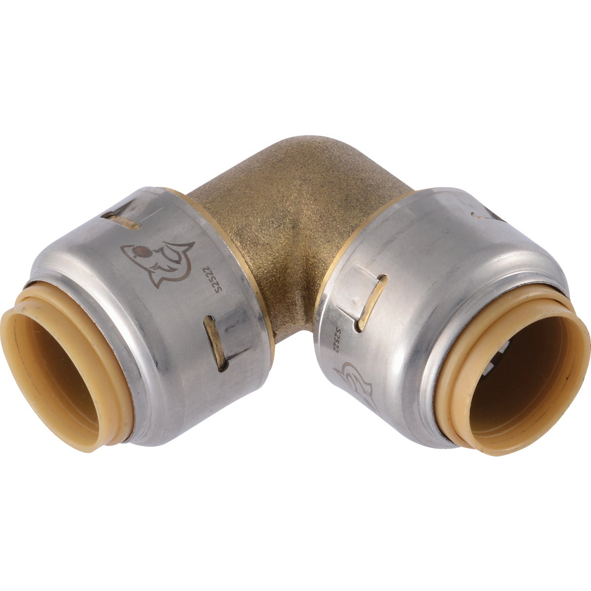 SharkBite 1/2 In. x 1/2 In. 90 Deg. Push-to-Connect Brass Elbow  (1/4 Bend) (4-Pack)