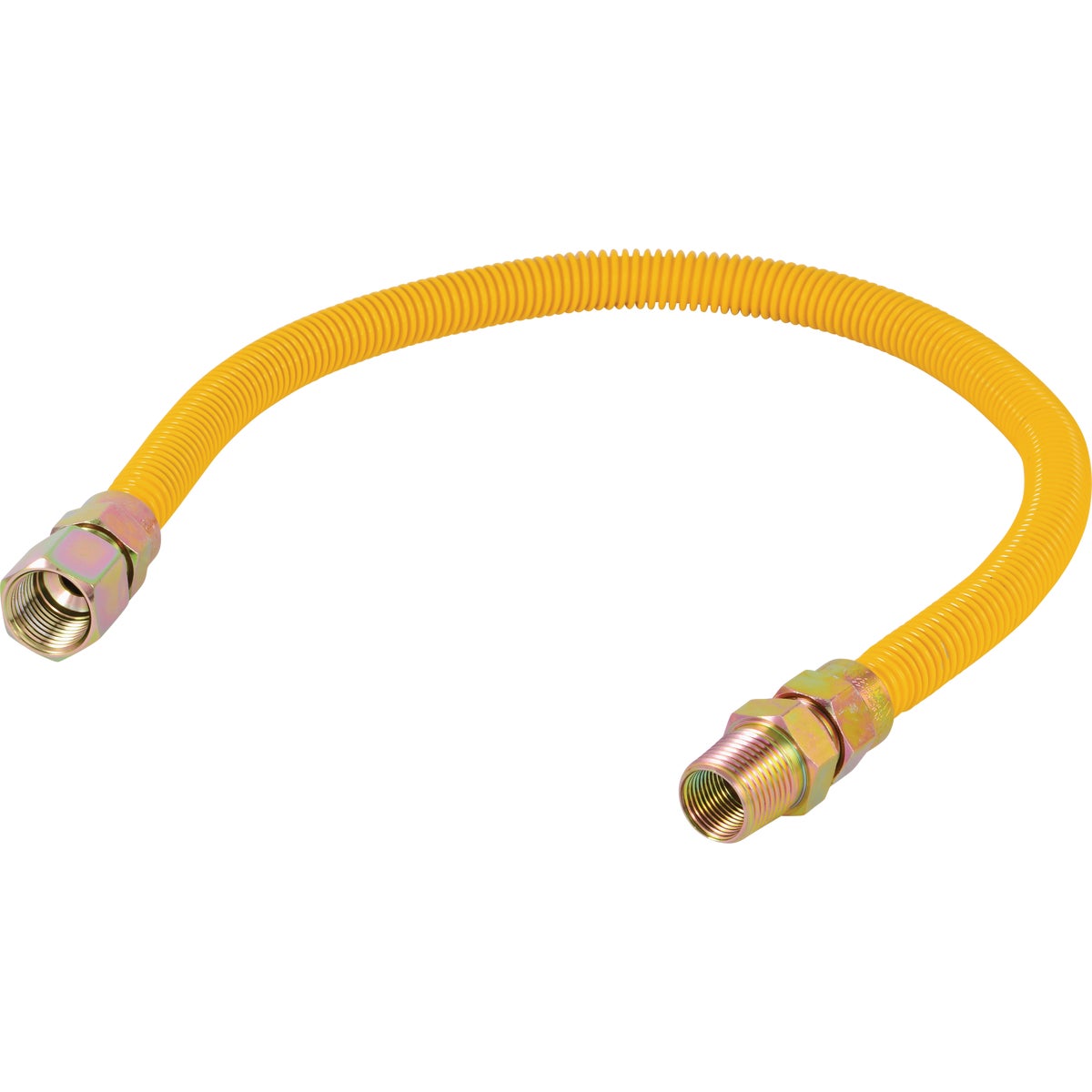 Eastman  1/2 In. OD x 24 In. 1/2 In. FIP x 1/2 In. MIP (Tapped 3/8 In. FIP) Coated Stainless Steel Gas Connector Image 1