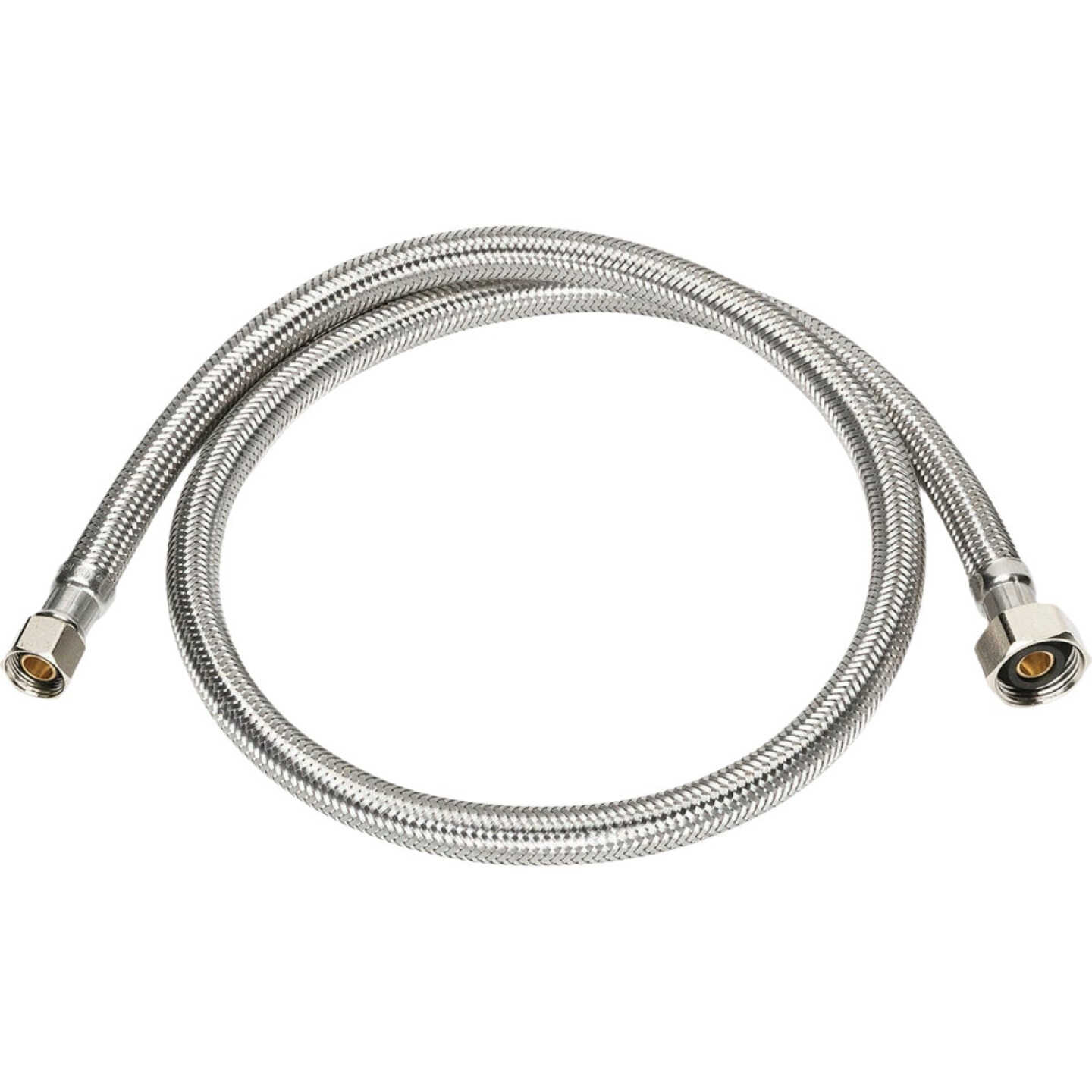 Homewerks 3/8 In. OD x 1/2 In. IPS x 36 In. Braided Stainless Steel Faucet Supply Line Image 1