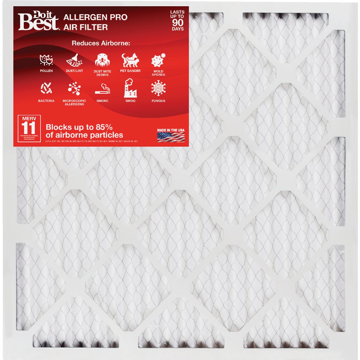 Do it Best 14 In. x 25 In. x 1 In. MERV 11 Furnace Filter